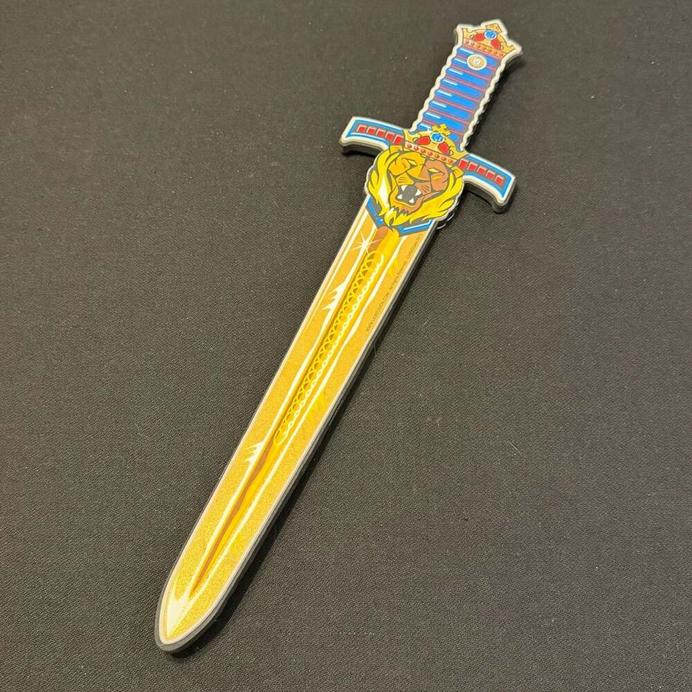 Lionheart Foam Knight Sword Toy Gold Blue 19.5”